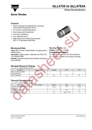 GLL4735A/26 datasheet  